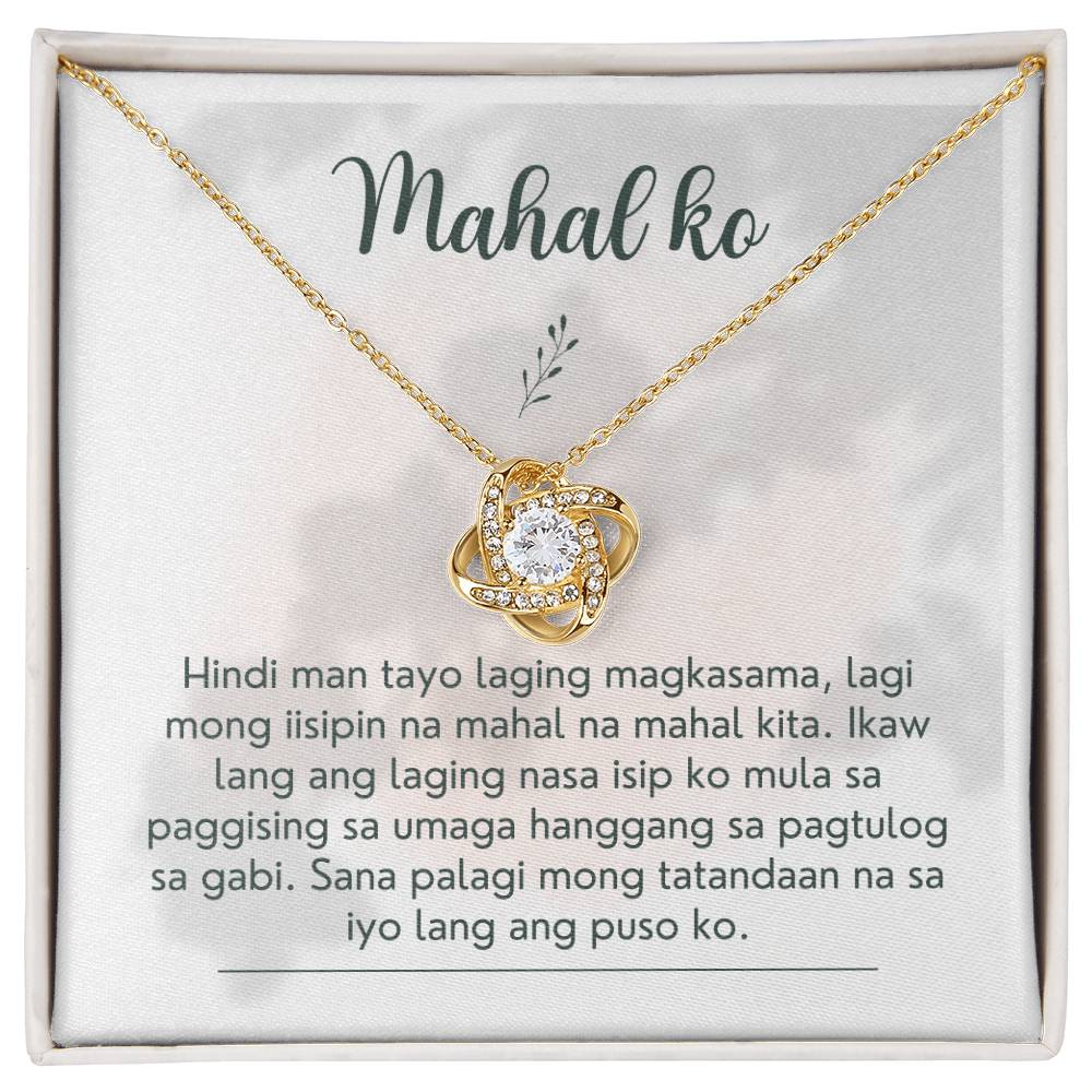 Heartfelt Connection Necklace: A Token of Love Across the Miles (Message In Tagalog)