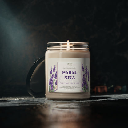 "Mahal Kita" (I Love You) Scented Soy Candle, 9oz (White Sage + Lavender)