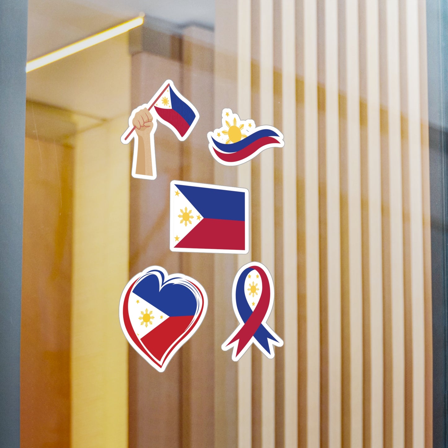 Philippine Flag Stickers Vinyl Decal with Satin Finish