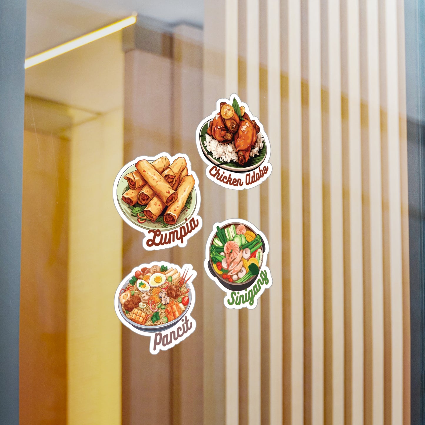 Filipino Foods Stickers Vinyl Decal with Satin Finish