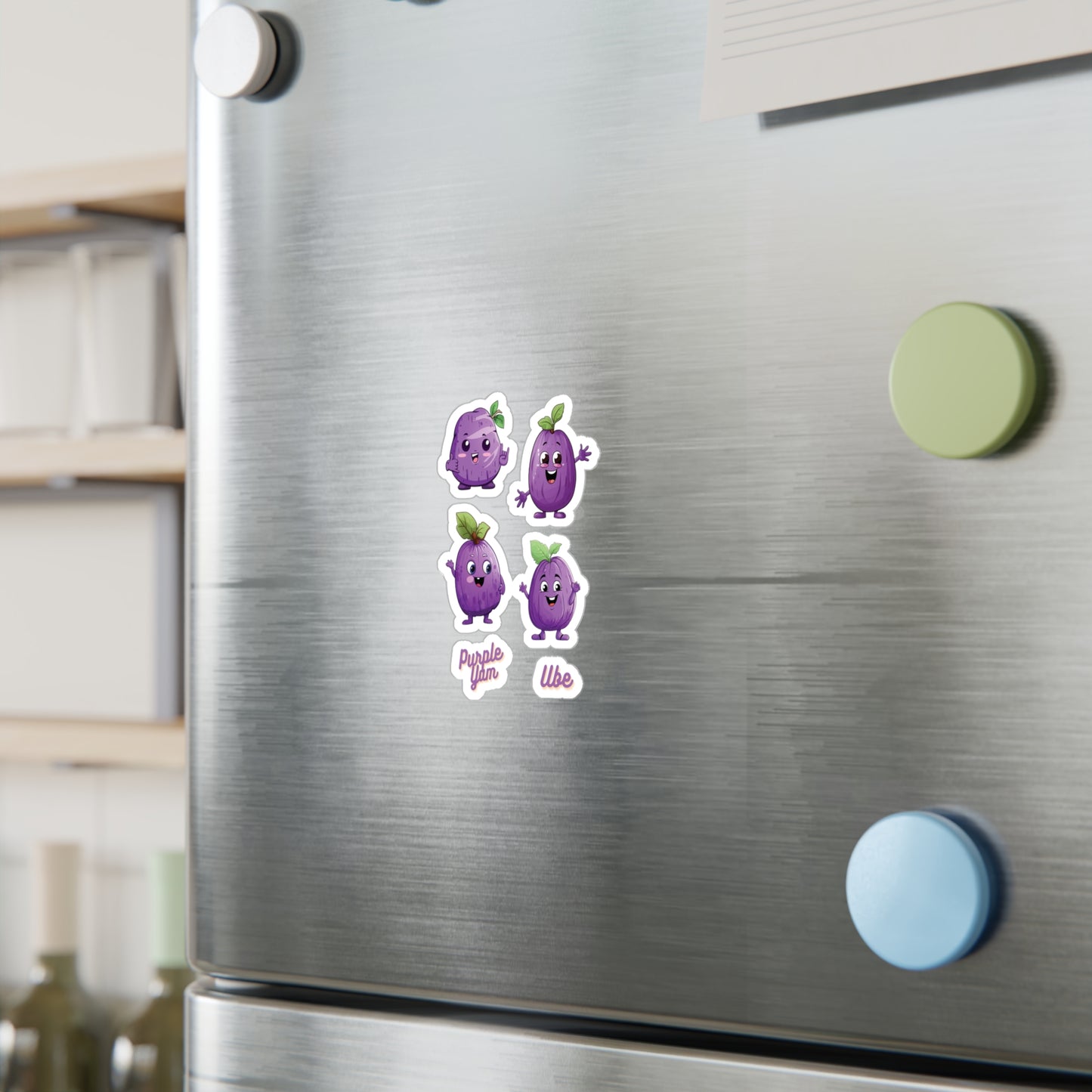 Cute Ube (Purple Yam) Stickers Vinyl Decal with Satin Finish