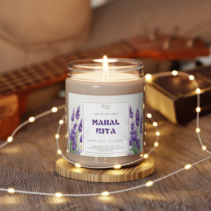 "Mahal Kita" (I Love You) Scented Soy Candle, 9oz (White Sage + Lavender)