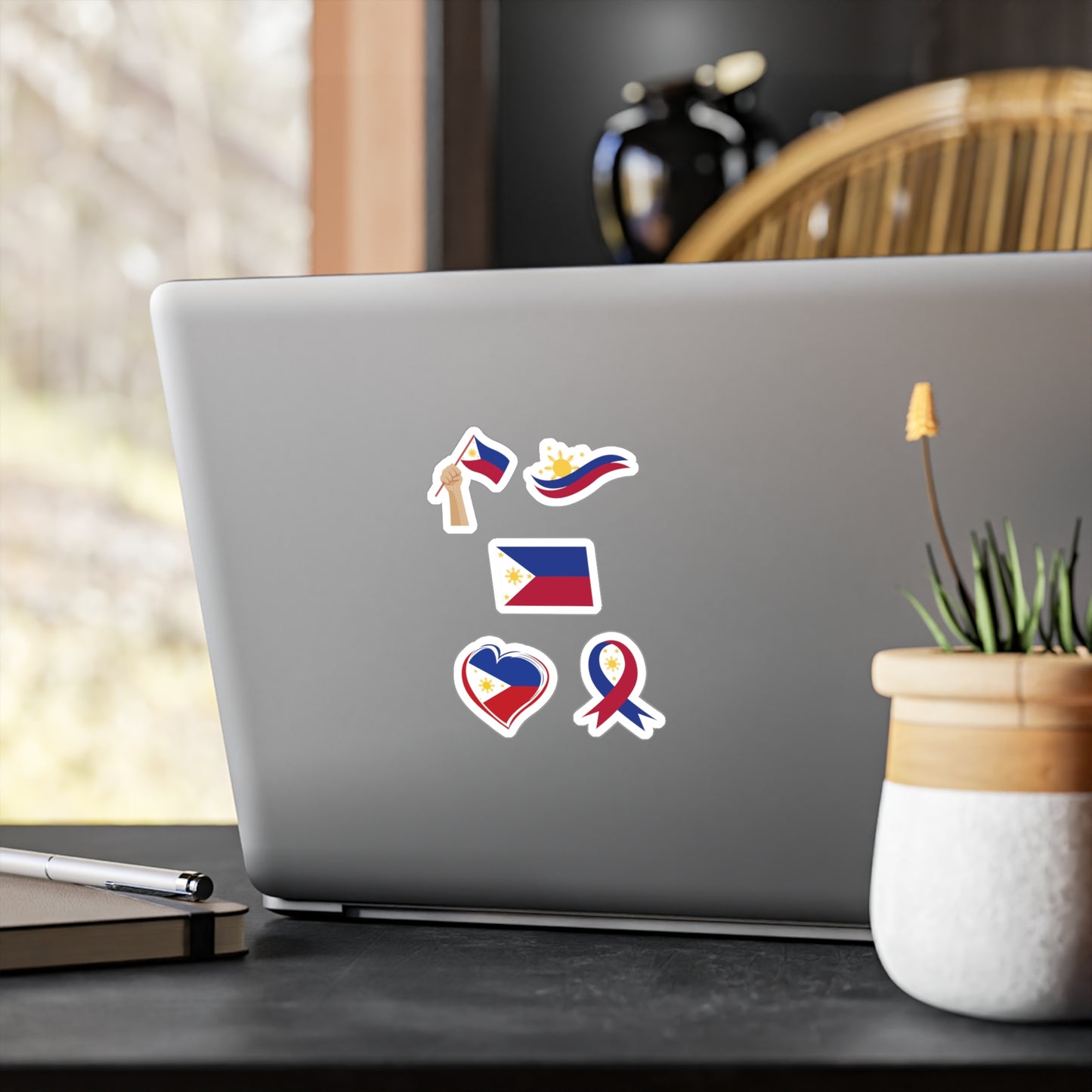 Philippine Flag Stickers Vinyl Decal with Satin Finish