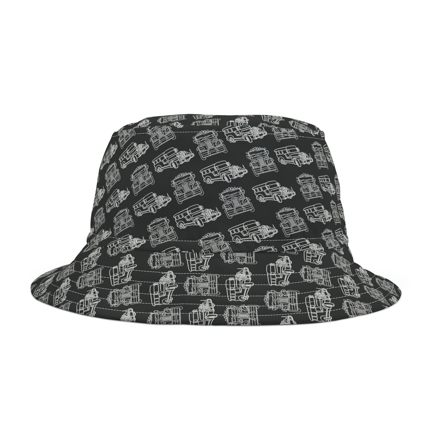 Jeepney Doodles Bucket Hat (Black)