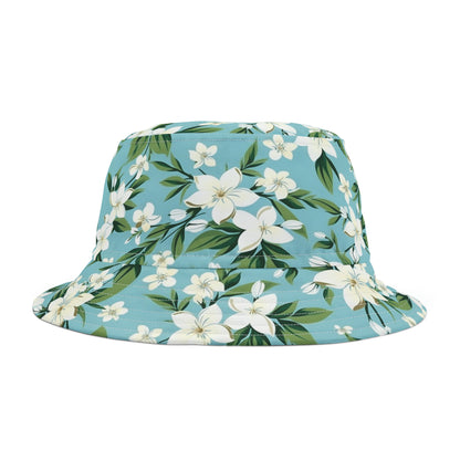 Sampaguita Floral Pattern Bucket Hat (Blue)