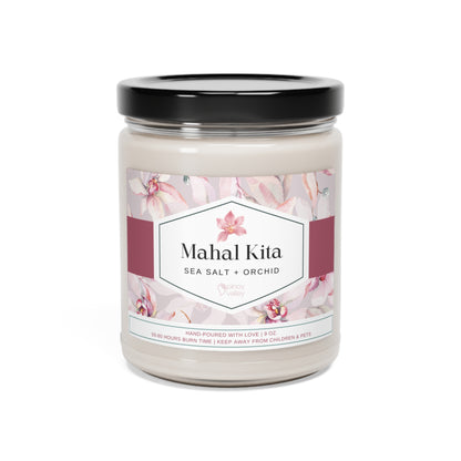 "Mahal Kita" (I Love You) Scented Soy Candle, 9oz (Sea Salt & Orchid)