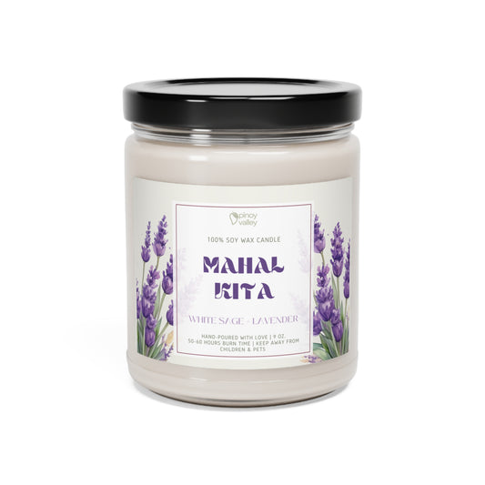 "Mahal Kita" (I Love You) Scented Soy Candle, 9oz (White Sage + Lavender)