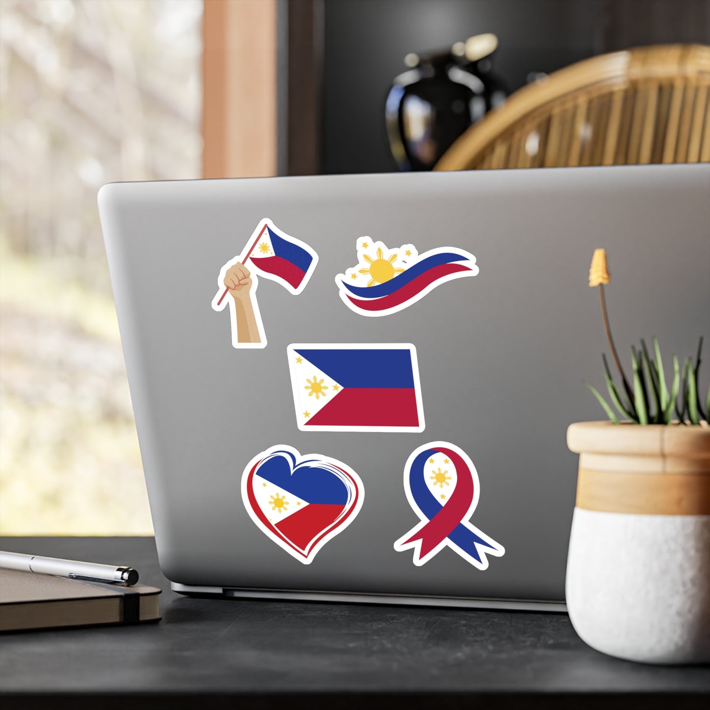 Philippine Flag Stickers Vinyl Decal with Satin Finish