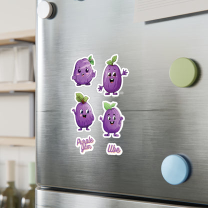 Cute Ube (Purple Yam) Stickers Vinyl Decal with Satin Finish