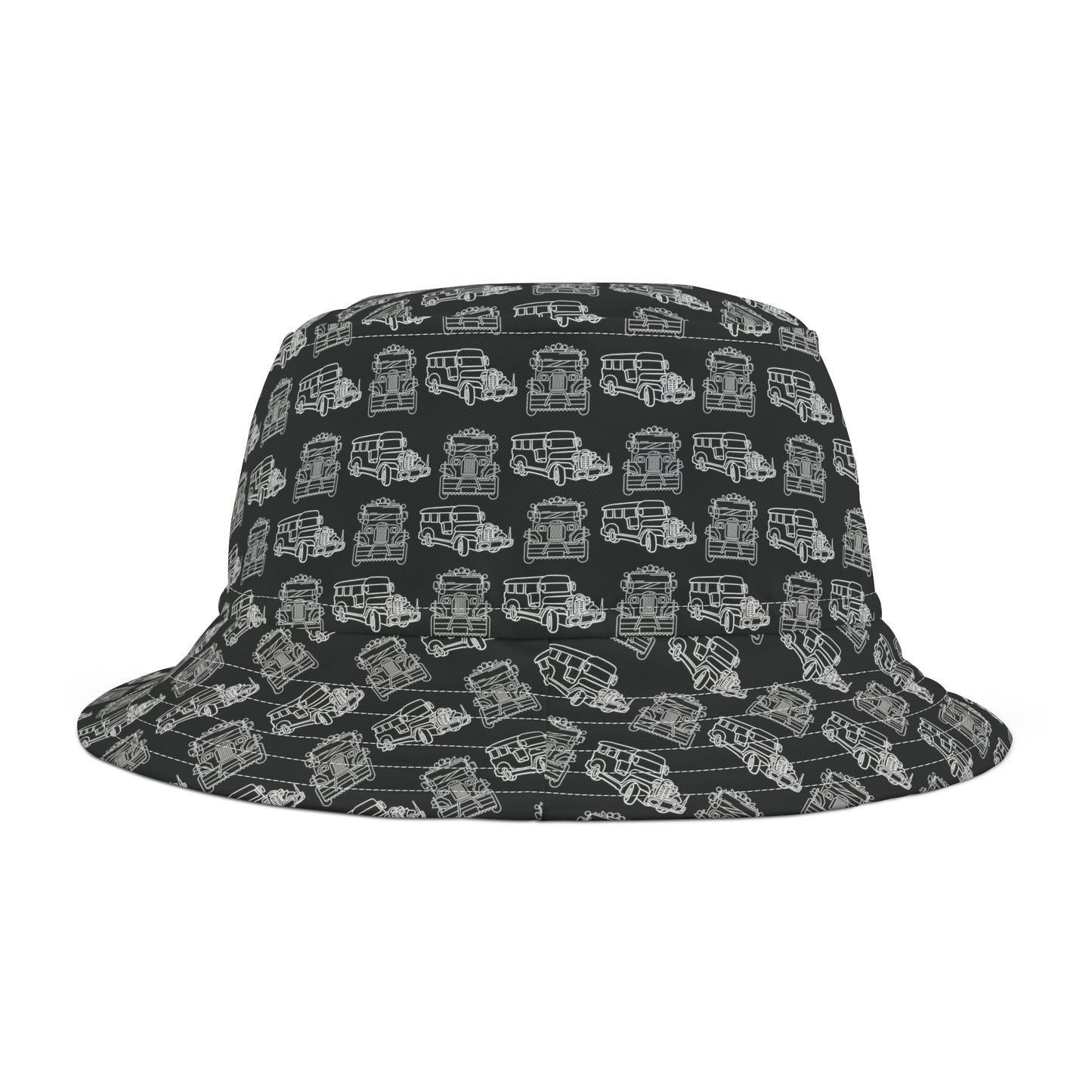 Jeepney Doodles Bucket Hat (Black)