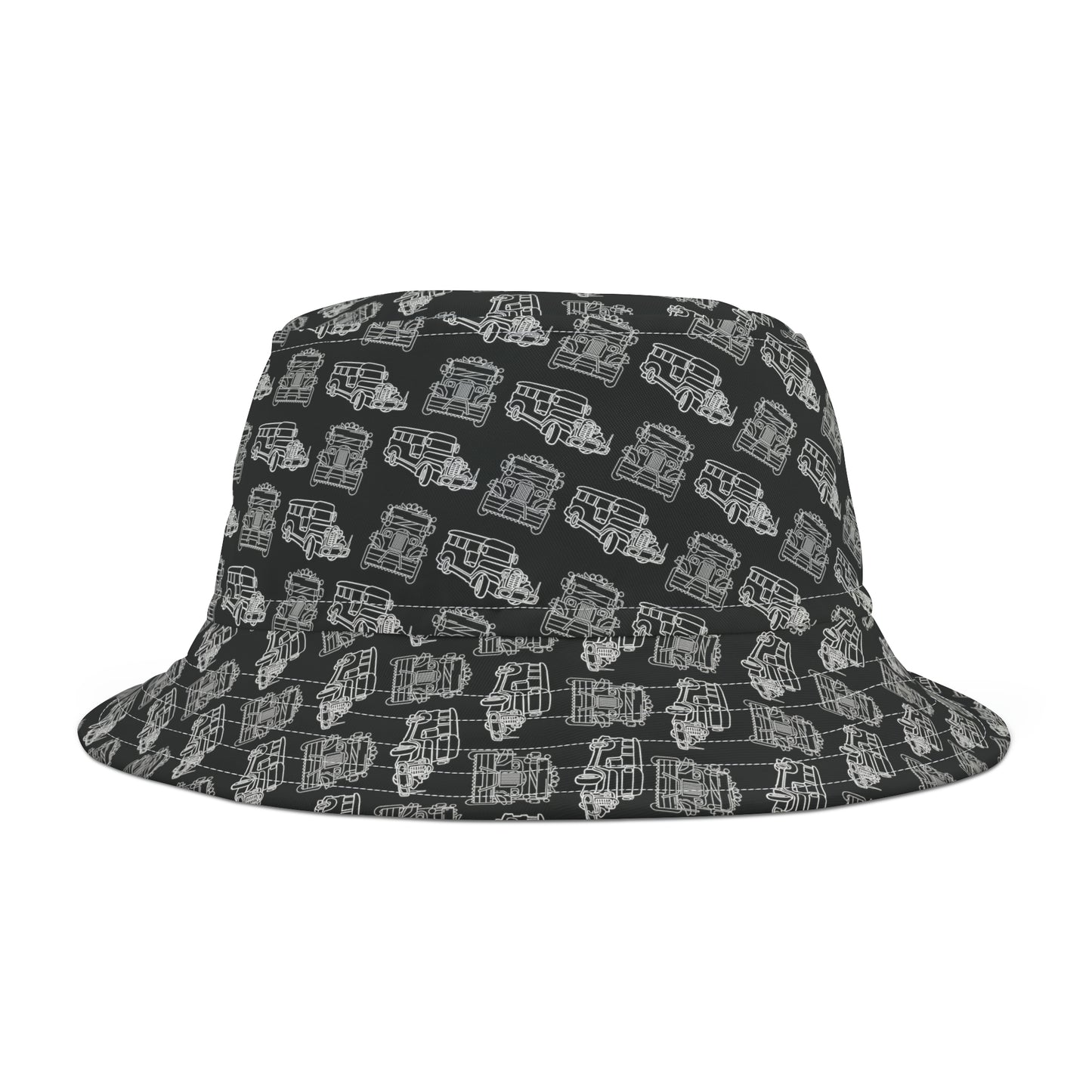 Jeepney Doodles Bucket Hat (Black)