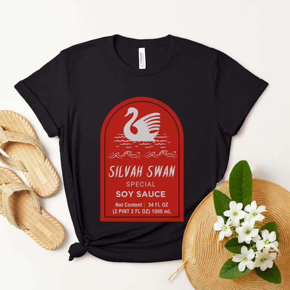 Silvah Swan Soy Sauce Black T-Shirt