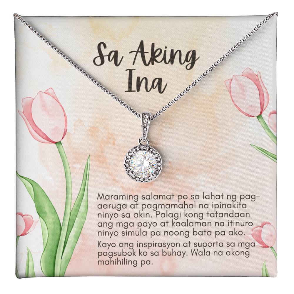 Expressions of Love: 'Gratitude Blossoms' Necklace with Heartfelt Message for Mom (in Tagalog)