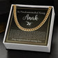 "Sa Pinakamamahal Kong Anak" Cuban Link Chain Necklace - A Love Message from Mother to Son (Tagalog and English)