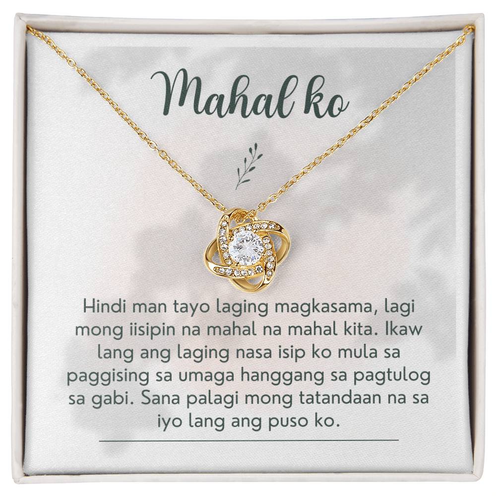 Heartfelt Connection Necklace: A Token of Love Across the Miles (Message In Tagalog)