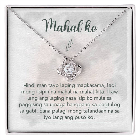 Heartfelt Connection Necklace: A Token of Love Across the Miles (Message In Tagalog)