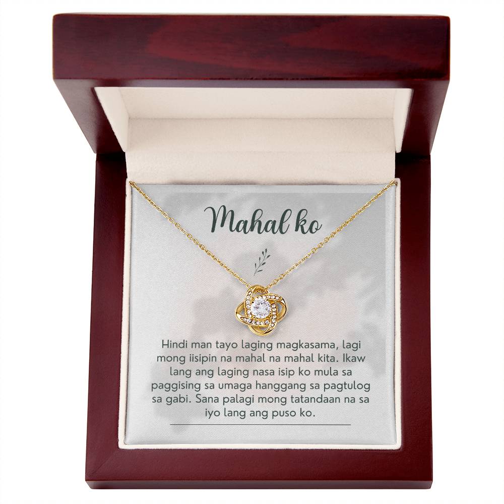 Heartfelt Connection Necklace: A Token of Love Across the Miles (Message In Tagalog)