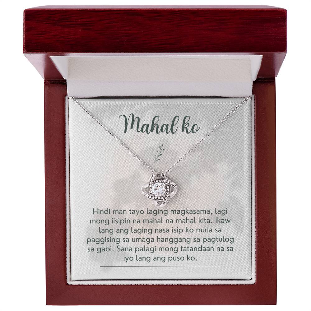 Heartfelt Connection Necklace: A Token of Love Across the Miles (Message In Tagalog)