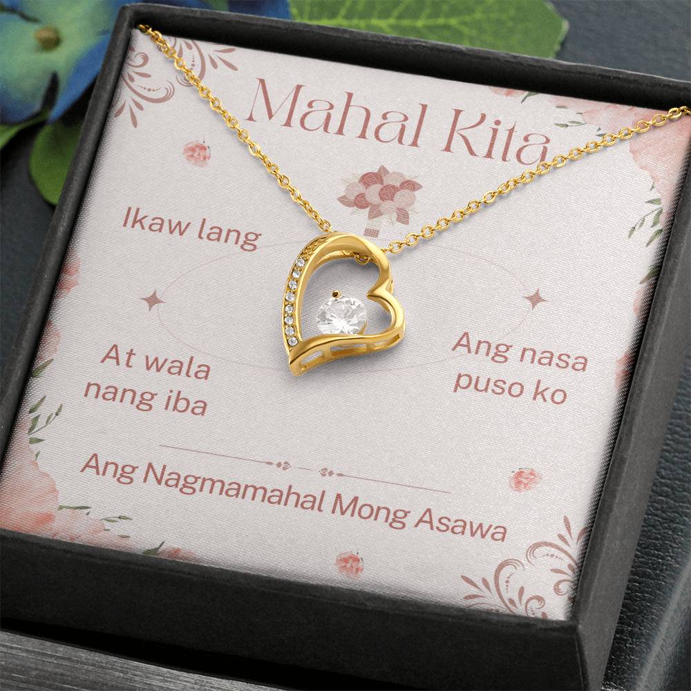 'Mahal Kita' (I Love You) Heart Pendant Necklace: A Love Note From Spouse (In Tagalog)