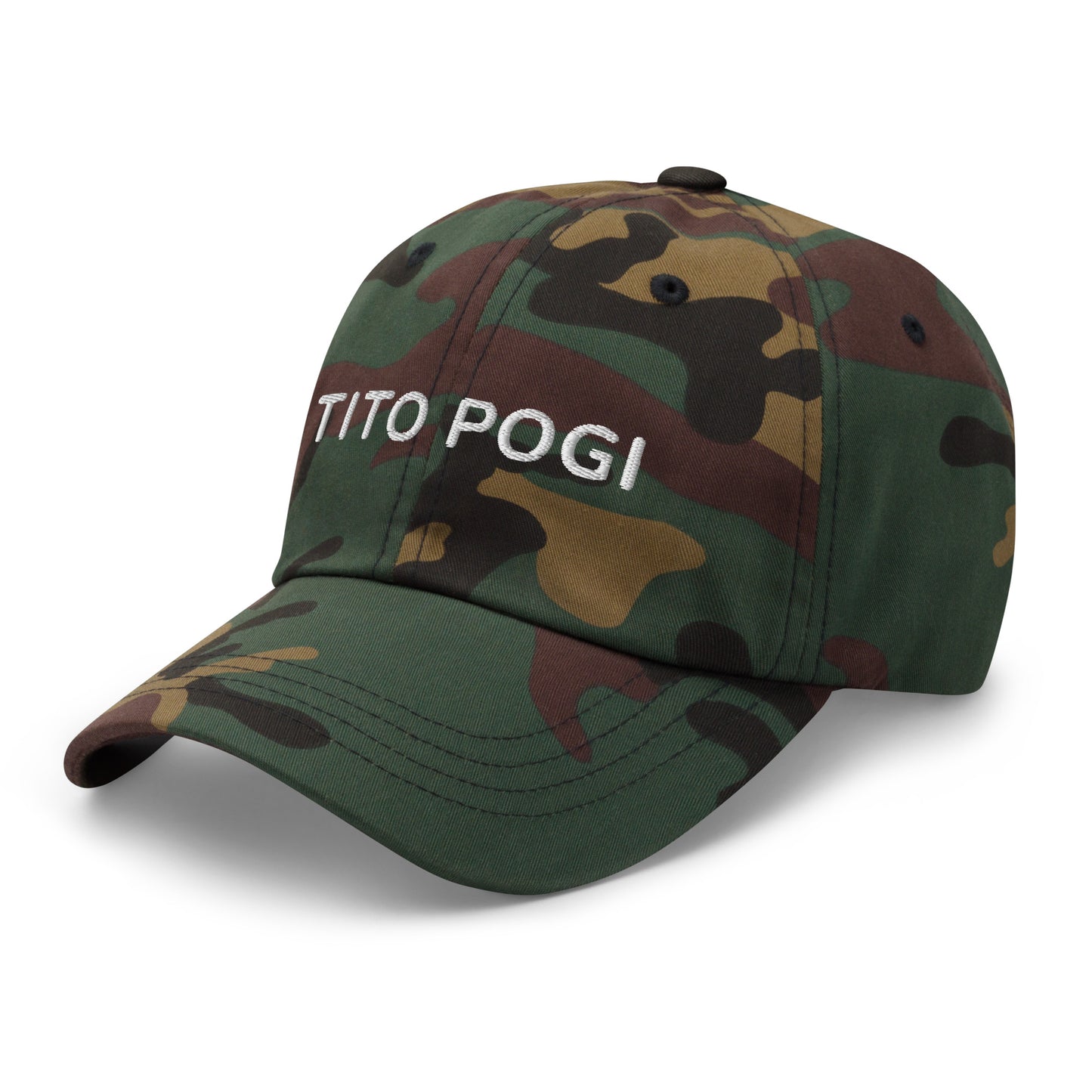 Tito Pogi Cap with a Curved Visor and Adjustable Strap