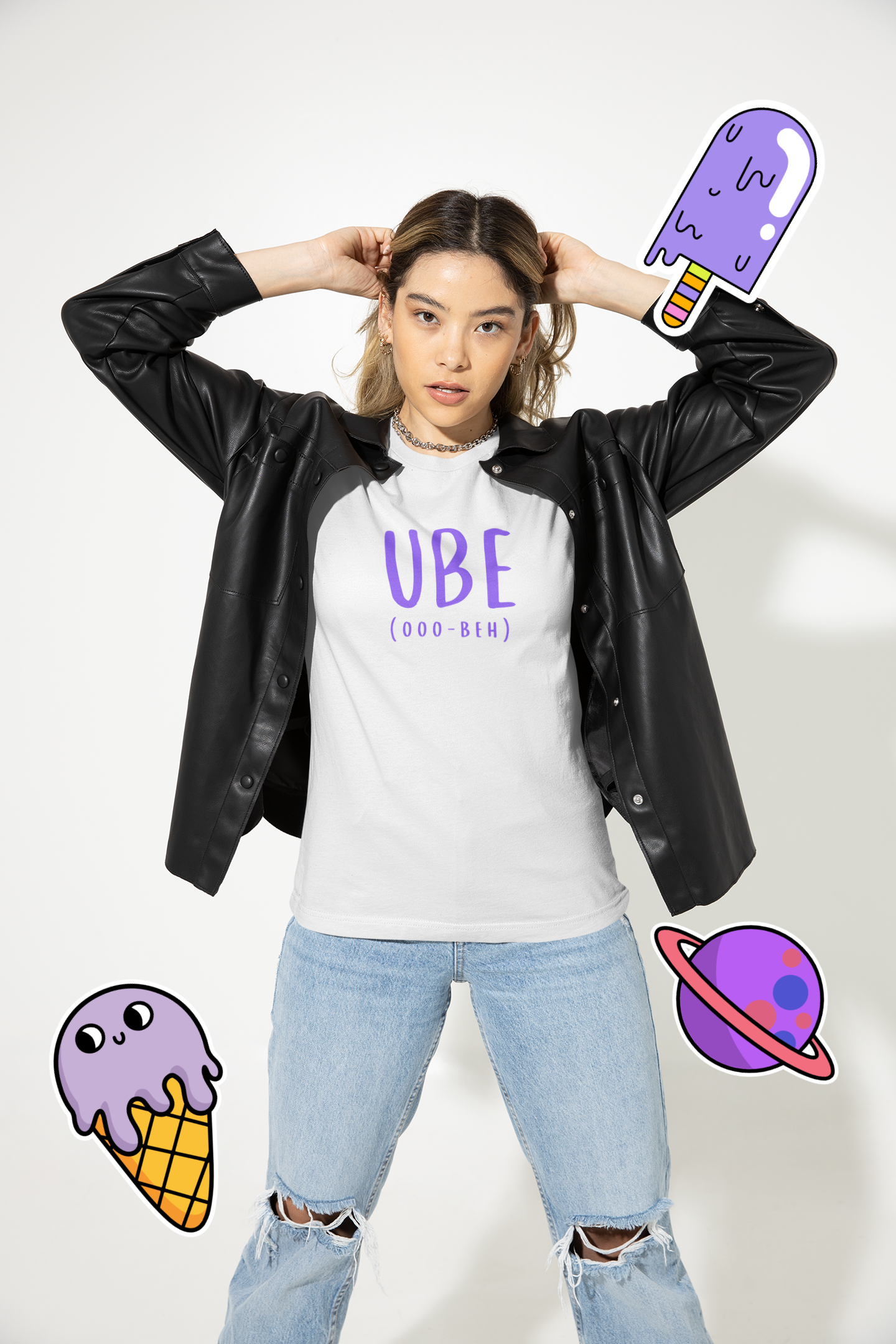 Ube Pronunciation T-Shirt (Skinny Letters)